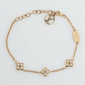 💥💯Louis vuitton gold tone full flowers bracelet